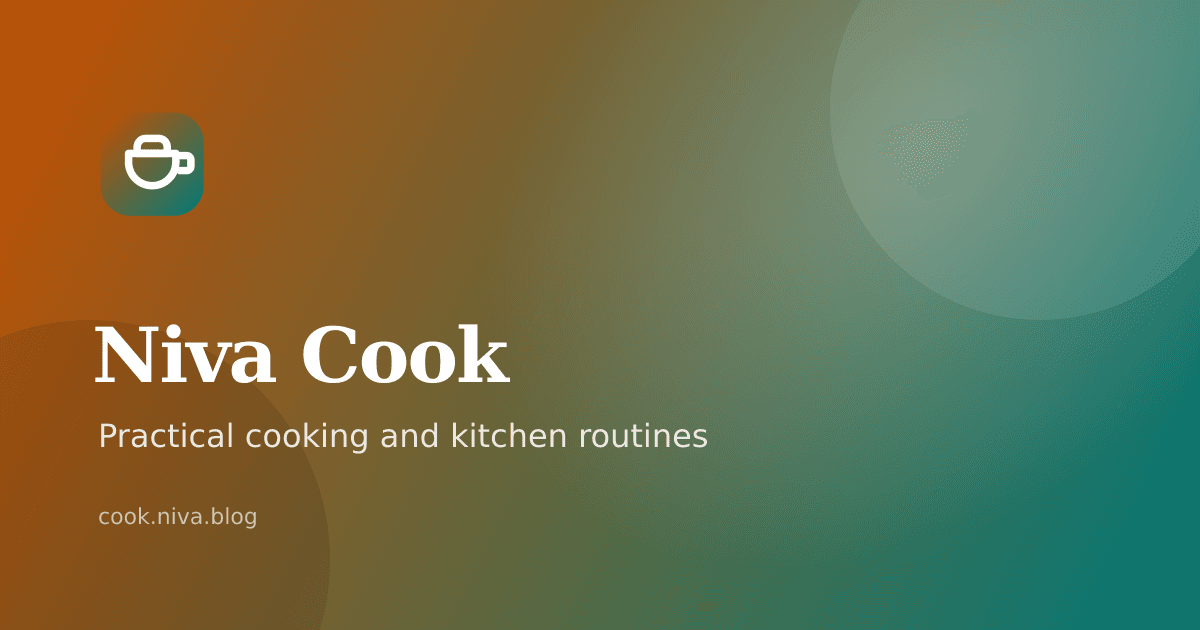 Weeknight cooking setup